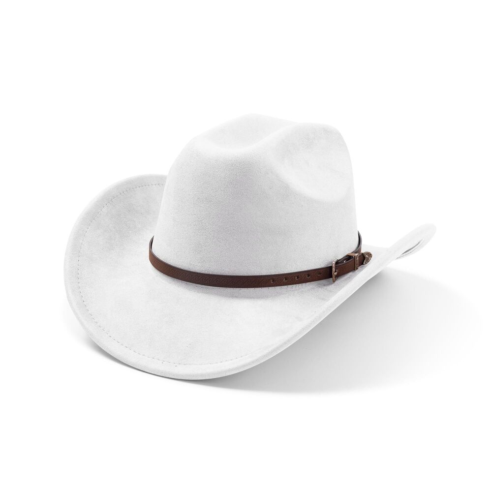2413 Cowboy Hats and with Wide Brim Felt Suede Western Hats for Cowgirls